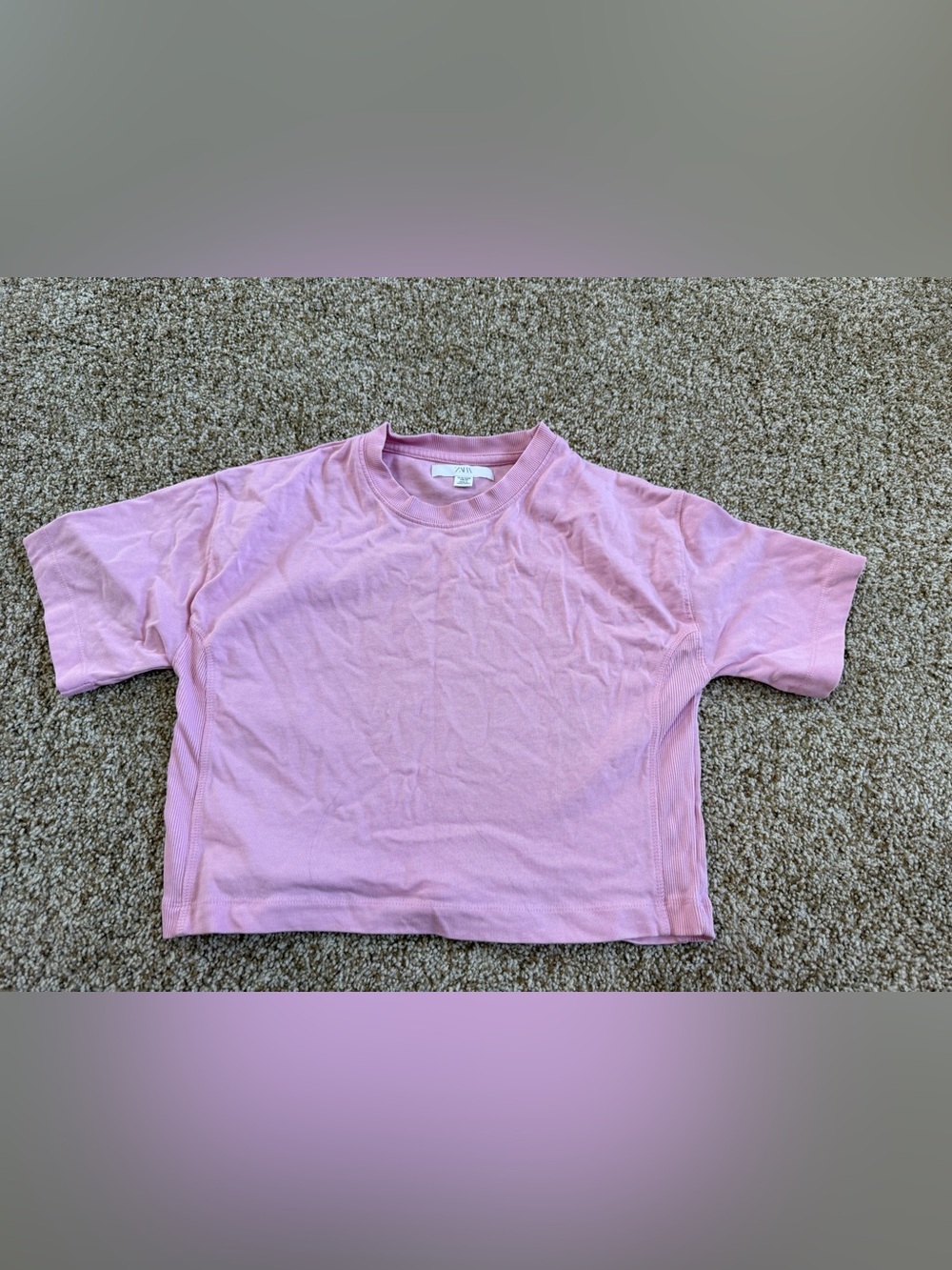 ZARA Pink Short Sleeve Cotton tee and pants - Picture 2 of 6